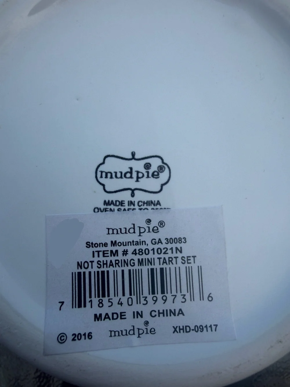 Mud Pie Not Sharing White Ceramic Dip Bowl